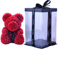 LED Rose Artificial 25/40Cm Pe Foam Bear Flower Rose Teddy Bear With Gift Box for Decoration Valentines Day Gift 2024 Rose Bear