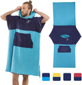 2 in 1 New Design Beach TowelHooded Poncho Towel With Side Zippers