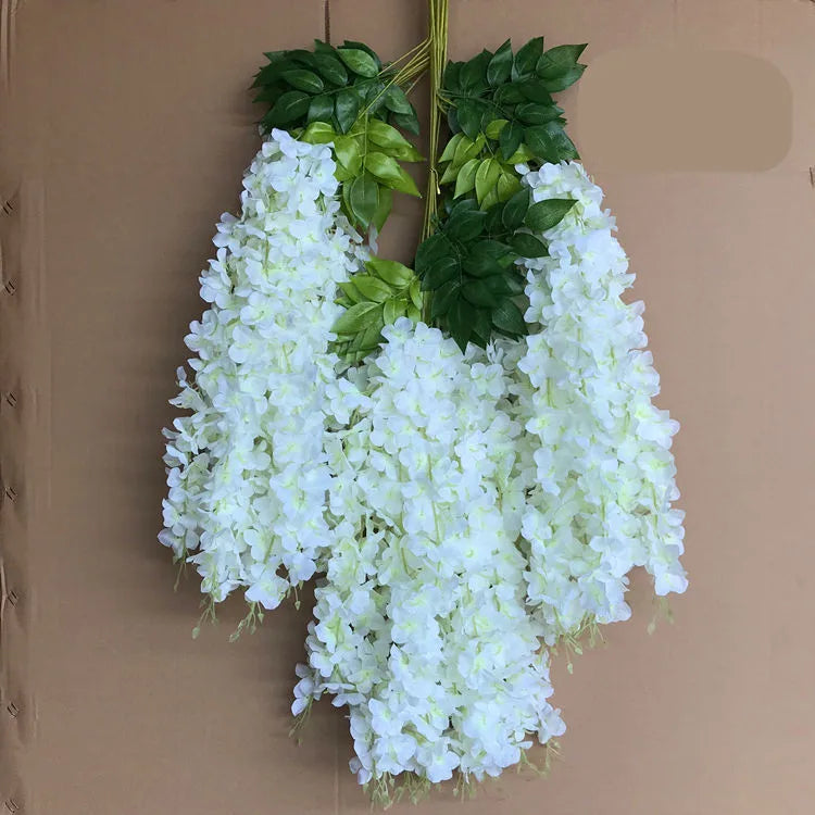 Factory Wedding Decoration Silk Wisteria Flowers Hanging Vine Flores Artificial Wisteria