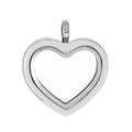 Fashion Heart Style Chains Necklace Pendant Charms Stainless Steel Diy Jewelry Necklace for Women Gift Glass Floating Locket