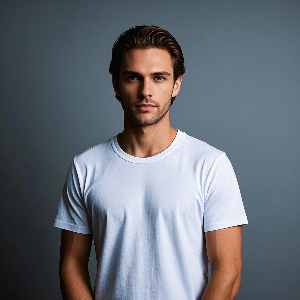 2022 Best Selling Men's Casual Custom Loose Black T-Shirt Solid Pattern 100% Cotton Woven Fabric Silk Screen Breathable