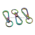 Stock Supply 13 X 50mm rainbow Colored Mini Swivel Snap Hook