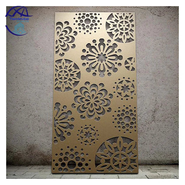 PVDF Coating Perforated Carved Aluminum Panel Aluminium Veneer Laser Cut Screens Modern Exterior Hotel Mall
