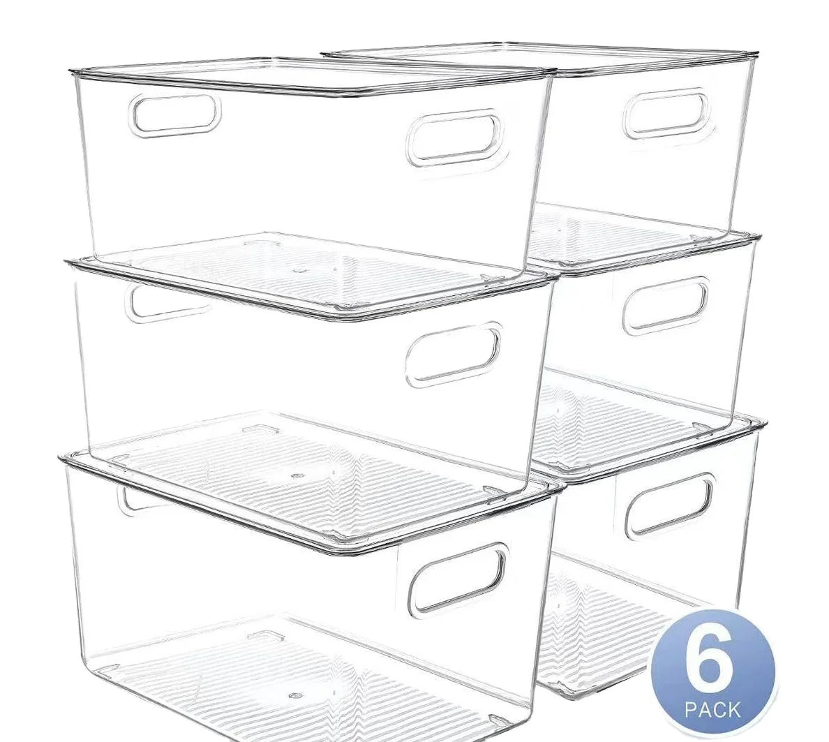 Multifunctional Transparent Plastic Storage Cube Bin Rectangle Home Organization Box PP/PC Injection Food Container Bag Use
