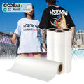 Milky White 30cm 33cm 60cm Single Doudle Side Coated Hot Peel Heat Transfer PET DTF Film Roll for DTF Pigment Ink Printer