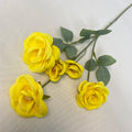Multicolor-Yellow Modern Style Artificial Flower Decoration Mariage  5 Fresh Roses
