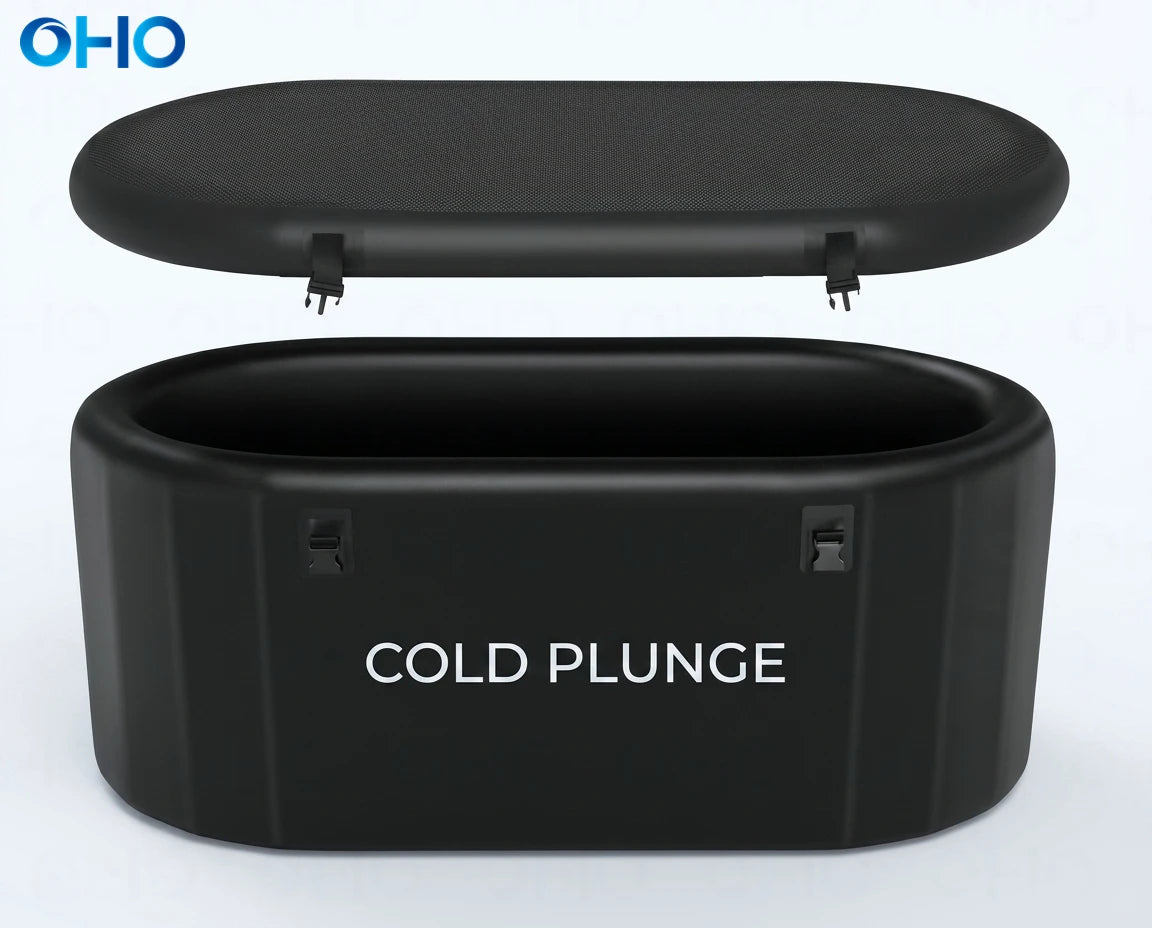 OHO Inflatable Portable Bathtub Outdoor Freestanding Soaking Tub Cold Therapy Ice Bath Athlete Muscle Recovery DWF Material