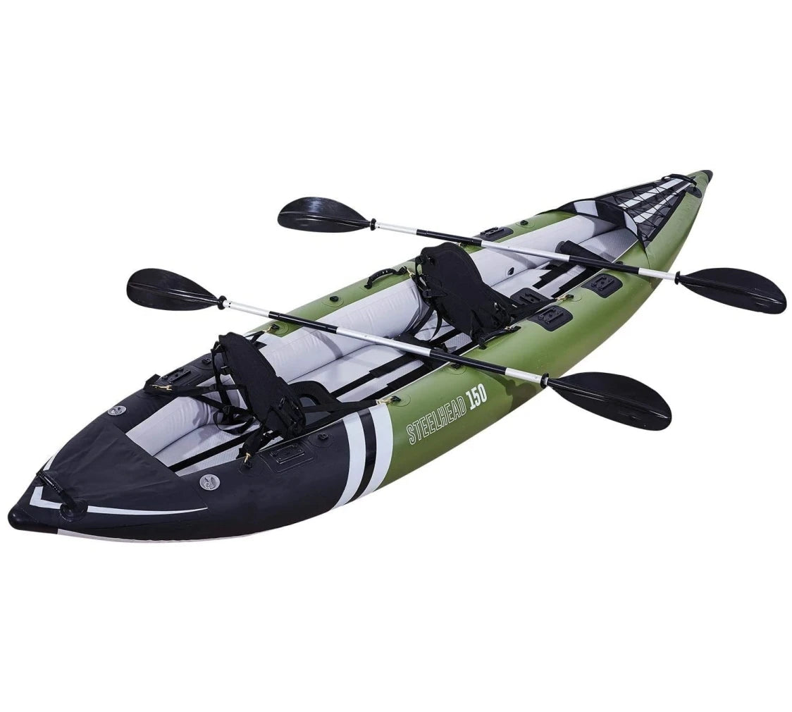 2025 Water Sports Trends KA3202 China 2 Person Foldable De Pesca Rowing Pedal Fishing Boat Inflatable Canoe/Kayak