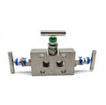 Manifold Assembly 3 Valve  Three Way Manifold Instrument Manifold Needle Valve Stainless Steel 6000psi  Fitok