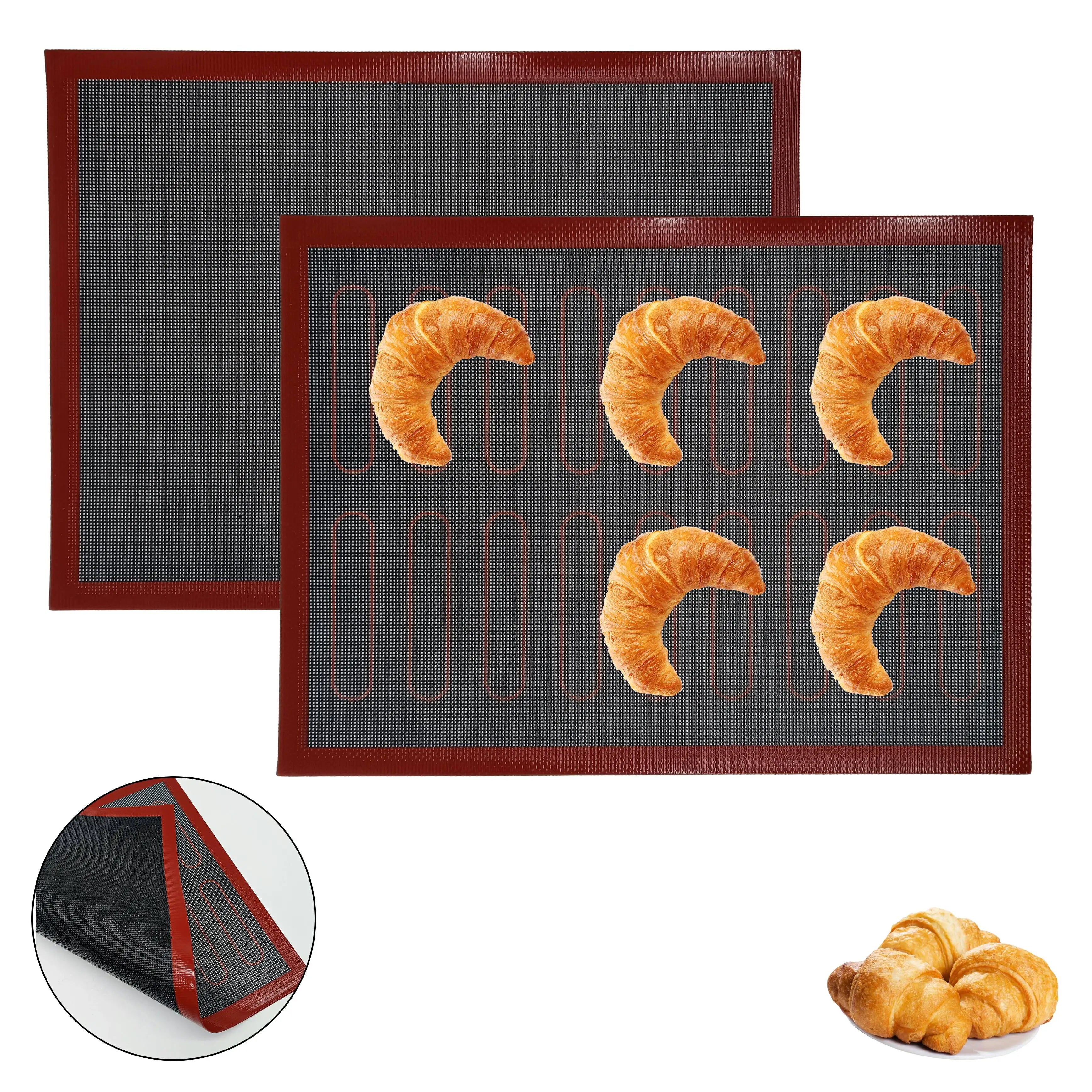 Premium Non-Stick Perforated Eco-Friendly Silicone Baking Mat Free -40C 260C Heat Resistant for Full Size Cooking Sheet