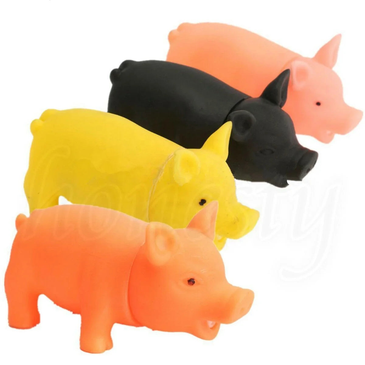 Funny Rubber Pig Model Grunting Dog Chew Play Toy for Kids Squeaky Pet Fetch Toy with Home Decor Accents