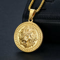 Hips Hops Jewelry 3D Lion Head Pendant Stainless Steel Shiny 18K Gold Medallion Lion King Leo Necklace for Men Women