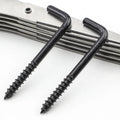 Factory Price Screw L-hook Metal Black Zinc L Type Eye Hooks Screw