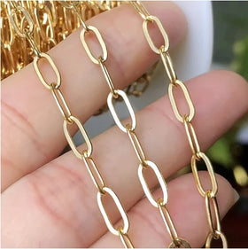 100% 14K Gold Filled Cable Chain 4MM Chain Necklace Gold Jewelry Minimalist Gold Filled Chain DIY Jewelry Making