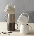 Wholesale Simple Office Large  Capacity Ceramic Cup  Handle Ceramic Coffee Cup