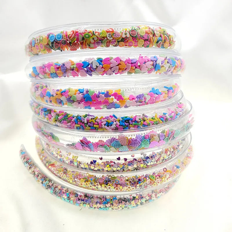Children's Transparent PVC Quicksand Sequin Hair Band Headband