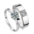 For Jachon Fashion's Hot Sale Silver Classic Style Wedding Rings Rhinestone Eternity Engagement Ring for Women Jewelry
