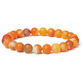 Jingcan Crystal Wholesale 8mm Beaded Bracelet Natural Stone  Multi Colors Natural Gem Agate Bracelet