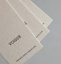 Custom Logo Luxury Recycled Swing Vanilla Paper Hang Tag Logo Printing Tags Clothing Labels for Garment