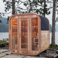 Quick Spot Delivery Outdoor Cedar Wood Steam Cube Sauna Suitable for 4-6 People
