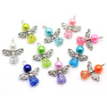 Korean Style 22*25mm Double Beads Alloy Charms for Bracelet Necklace Making Accessory