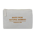 Eco-friendly RPET Biodegradable Degradable Bamboo Fiber Cosmetic Makeup Bag Natural Bamboo Makeup Toiletry Zipper Gift Pouch