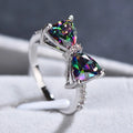 Lateefah OEM Female Fashion Jewelry Women Charm Luxury Crystal Bow Rings Engagement Rings Party Gift Bowknot Zircon Ring