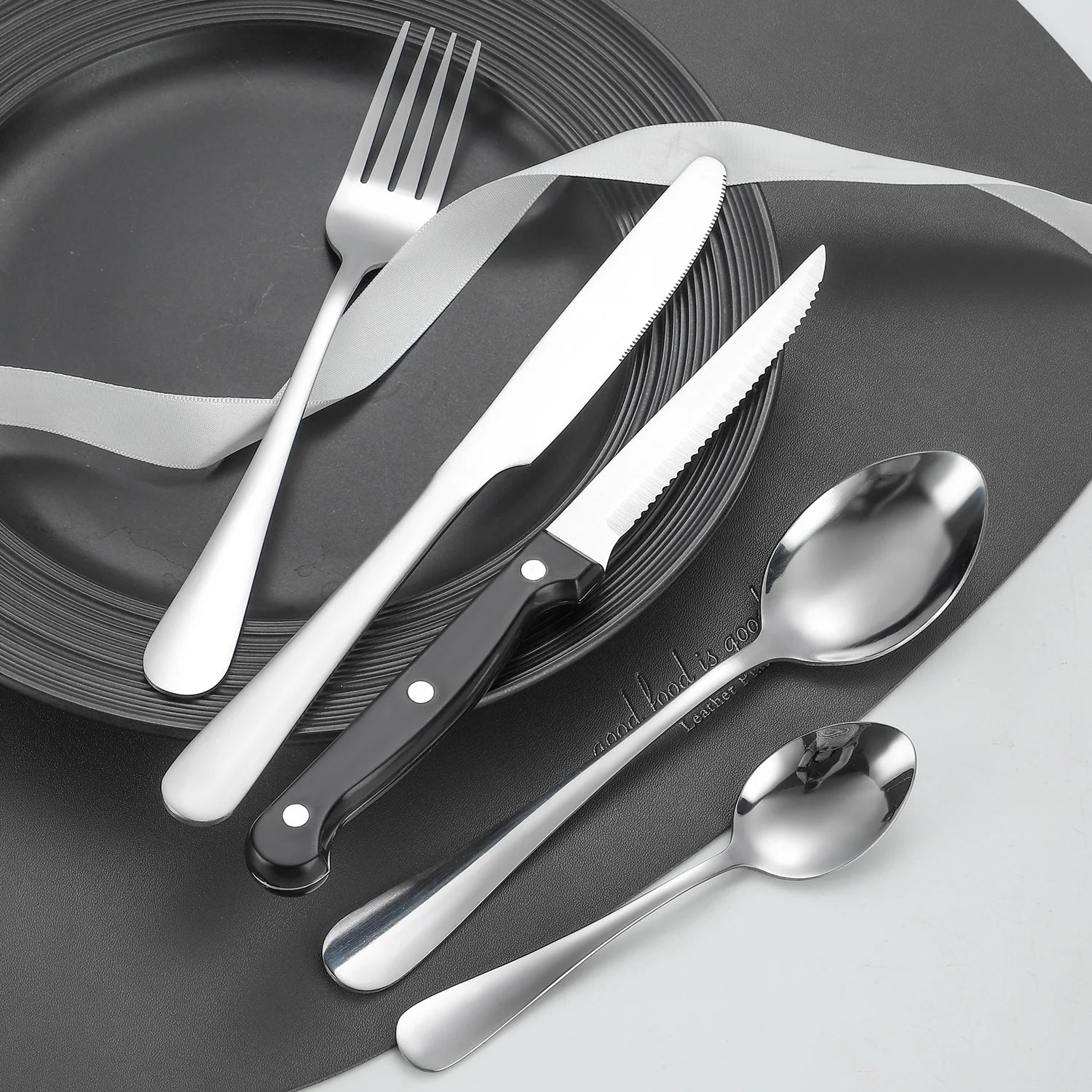 Stainless Steel Flatware Organizer Kitchen Silverware Gold Cutlery Set With Drawer Organizer