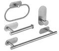 4 Pieces No Drilling Eco-Friendly Brushed Stainless Steel 304 Self Adhesive Monden Style Bath Hardware Towel Bar Set