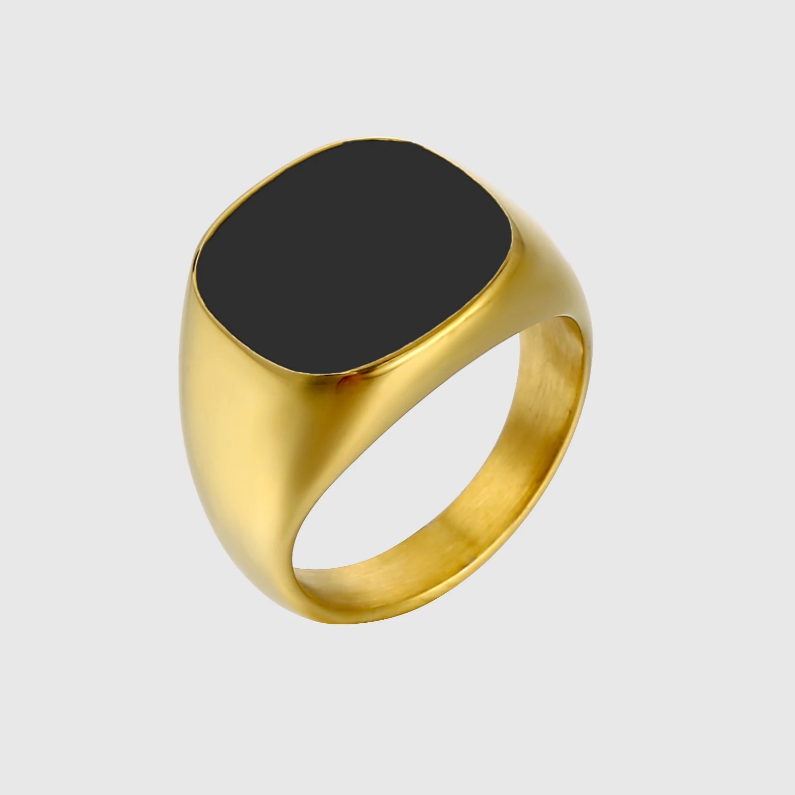Men's Ring Punk Rock Smooth 316L Stainless Steel Signet Ring for Men Hip Hop Party Jewelry Wholesale Male Engagement Rings