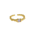 New Design S925 Sterling Silver Cubic Zircon Grain Open Rings 925 for Women JB106