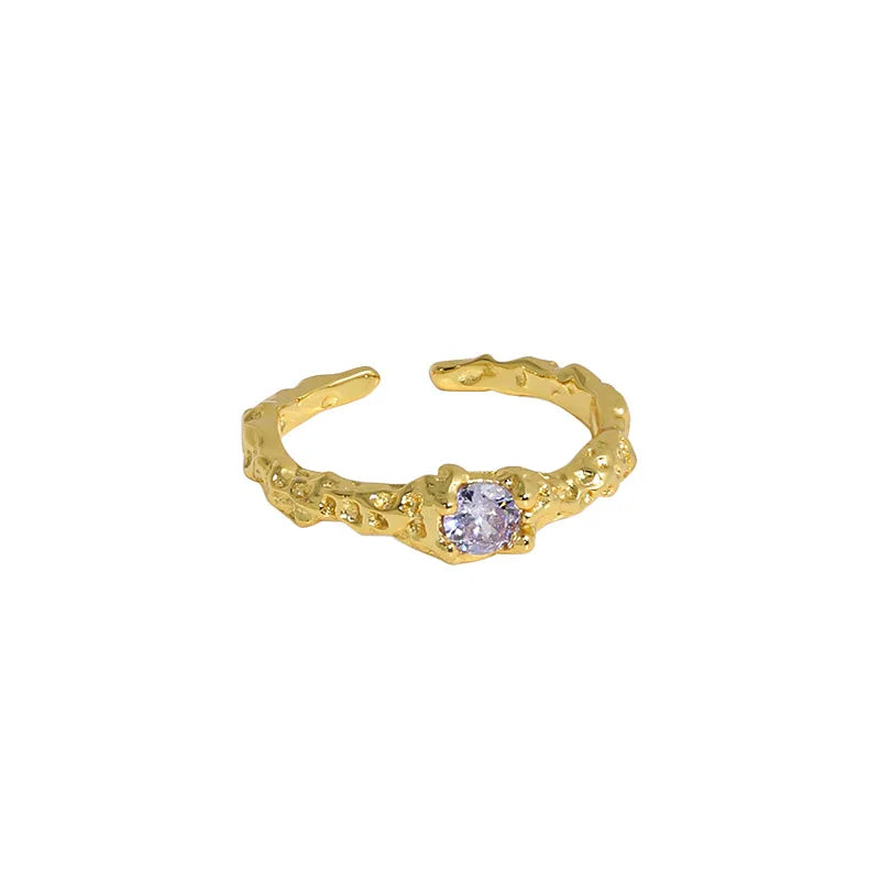 New Design S925 Sterling Silver Cubic Zircon Grain Open Rings 925 for Women JB106