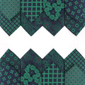 Dark Green Floral Necktie for Men Custom Polyester Accessories Fashionable Men's Corbatas