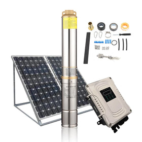 2 Inch Delivery 2 Inc Submersible 2 hp Dc Motor 2 Horse Solar Power 1m3/h 1lnch Pump 1kw Solar Panel Kit Water Pump