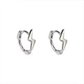 Wholesale 925 Sterling Silver Simple Fashion lightning Hoop Earrings for Women Jewelry 2023