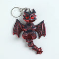 Wholesale Cute 3D Printed Dragon Keychain Flexible Articulated Fidget Toy PLA 3D Printing Flying Dragon for Parties