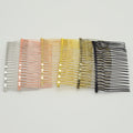 22- Tooth Metal Twisted Wire Combs Plain Iron Side Combs Hairpin for Bridal Crown Tiara DIY Women's Wedding Accessories
