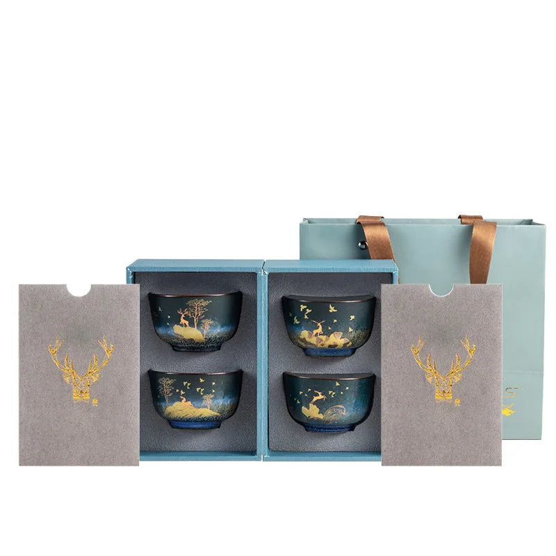 Porcelain Master Cup Set Office Tea Tea Cup Kung Fu Tea Set Teacup Readily Gift logo Custom