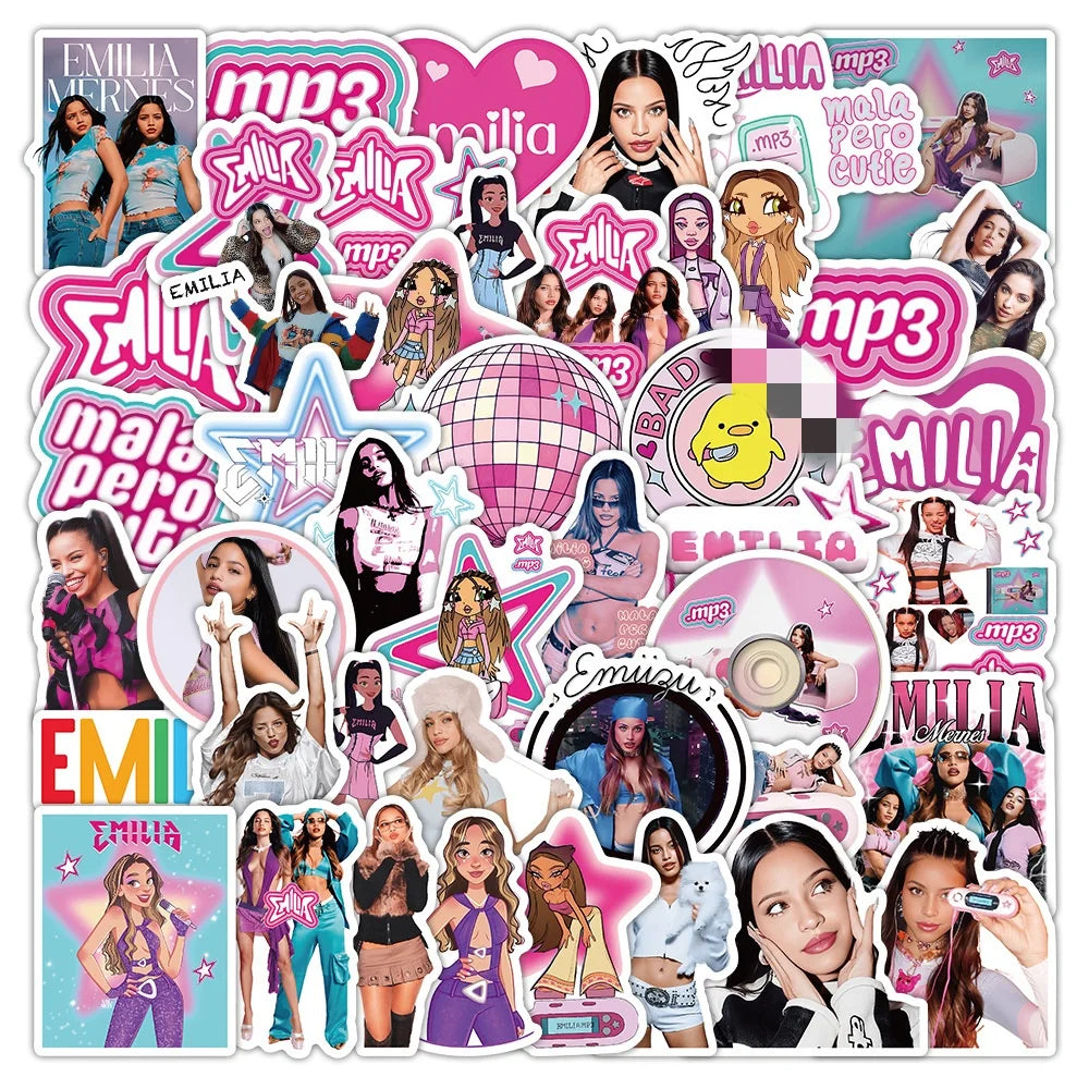 50PCS USA singer album GTA MP3 Emilia sticker
