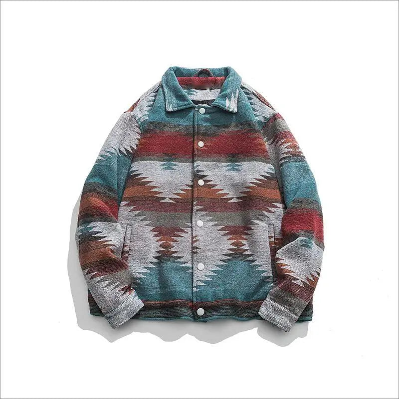2023 Fall New Navajo Embroidery Ethnic Style Jacket Japanese Vintage Loose Casual Coat