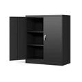 Mini Office Furniture Half Height Double Black Swing Door Steel Storage Cabinet