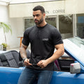 Casual Summer Breathable Blank t Shirt 145 Gsm Button up Henley T-shirt Men