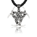 SS8-183P Vikings Pendant Triple Horn of Odin Valknut Necklace Stainless Steel Chain Necklace Norse Viking Jewelry