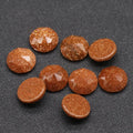 Diy Gold Sand Stone Round Shape Cabochon Gemstone - Loose Semi Precious Gemstone - Gemstone for Jewelry Making