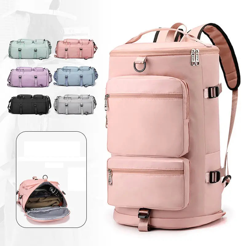 3 Way Fashion Travel Duffel Bag with Zipper Closure Large Capacity Wet Shoes Compartment Sports Gym Use Unisex Custom Logo