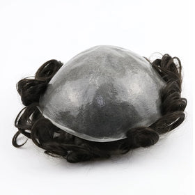 EMEDA Hot Selling Knot Super Thin Skin Base Toupee for Black Men Human Hair Toupee 0608 Skin