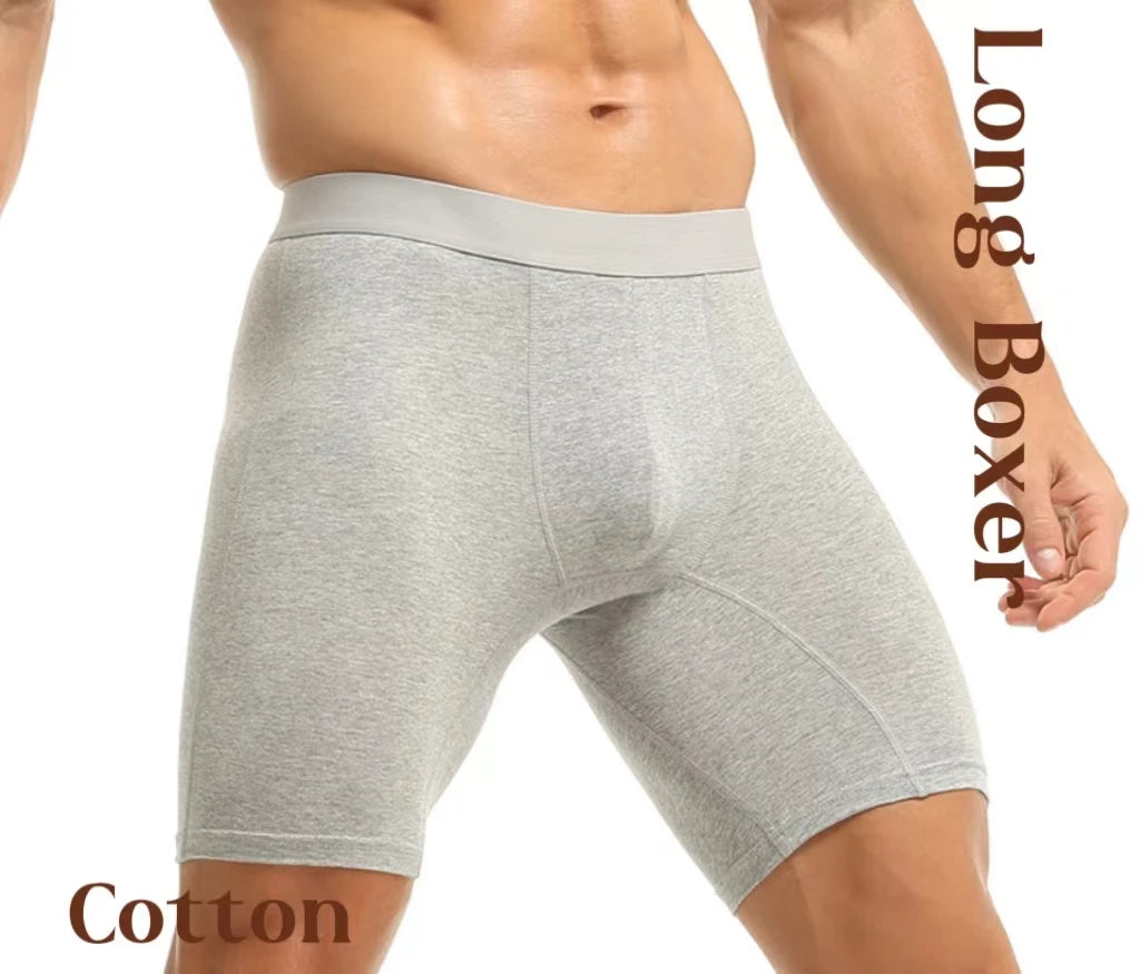 Elastic Cotton Underwear for Men Breathable Mid-waist Brief Boxer Perfect for Summer & Sport Wear Middle Pants