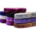 5/8" Stretchy Glitter Elastic Ribbon Wholesale Metallic Elastic Webbing for DIY Hair Tie Bracelet Headband Hair Accessories