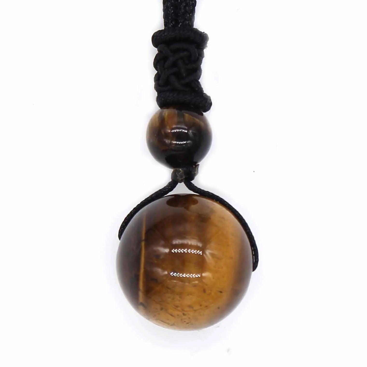 DIY Natural Tiger Eye Beads Ball Pendant Transfer Lucky Crystal Jewelry Energy Gift Folk Crafts