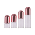 Rose Gold Roll on Bottle 1ml to 5ml Essential Oil Perfume Pink Glass with Screw Cap 100pcs MOQ